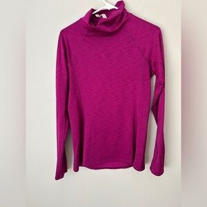 Under‎ armour Magenta Long Sleeve Turtleneck Top